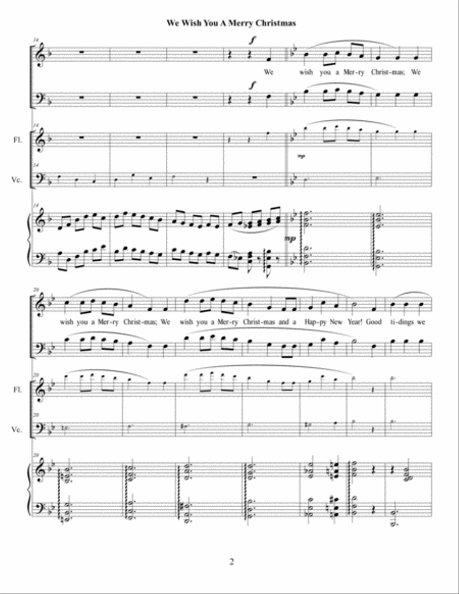 We Wish You A Merry Christmas Choir scores gallery preview page 2
