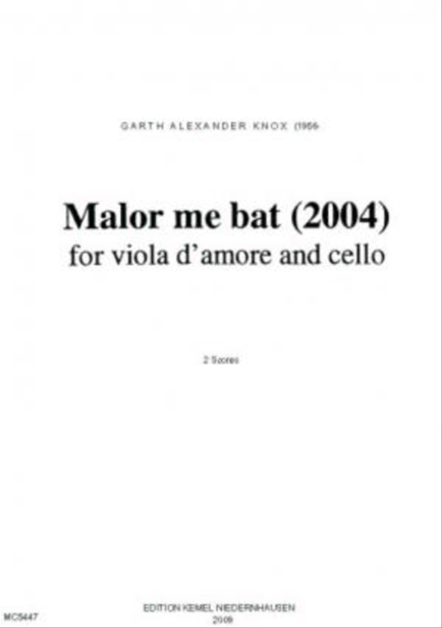 Malor me bat Cello scores gallery preview page 1