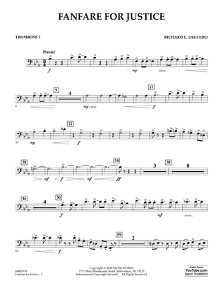 Fanfare for Justice - Trombone 1