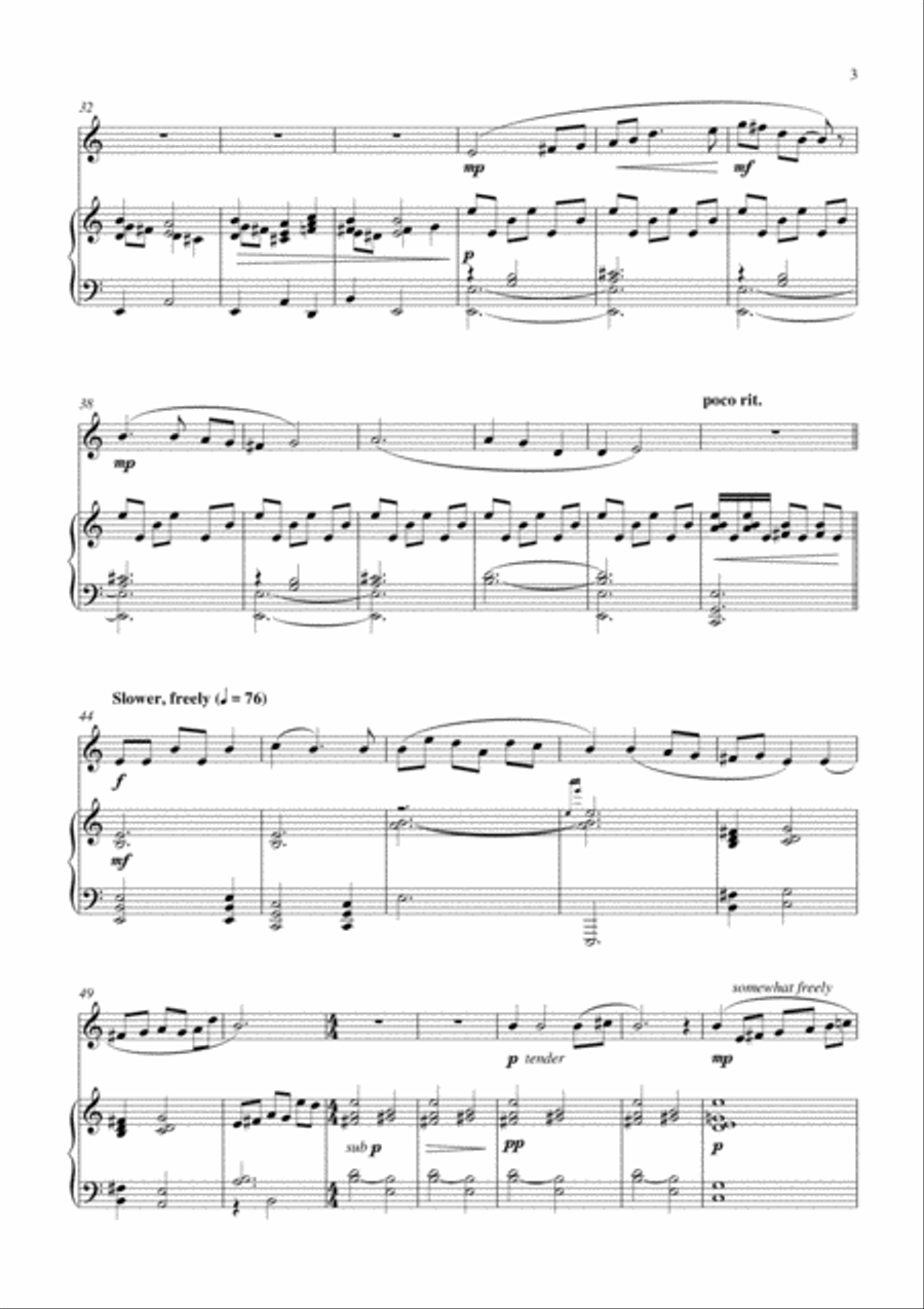 Carson Cooman: Spring Songs (2005) for Bb or C trumpet and piano C Trumpet scores gallery preview page 3