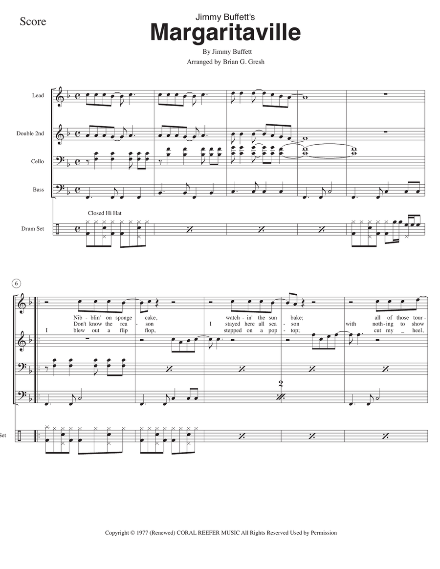 Margaritaville Margaritaville Steel Drum Band scores gallery preview page 1