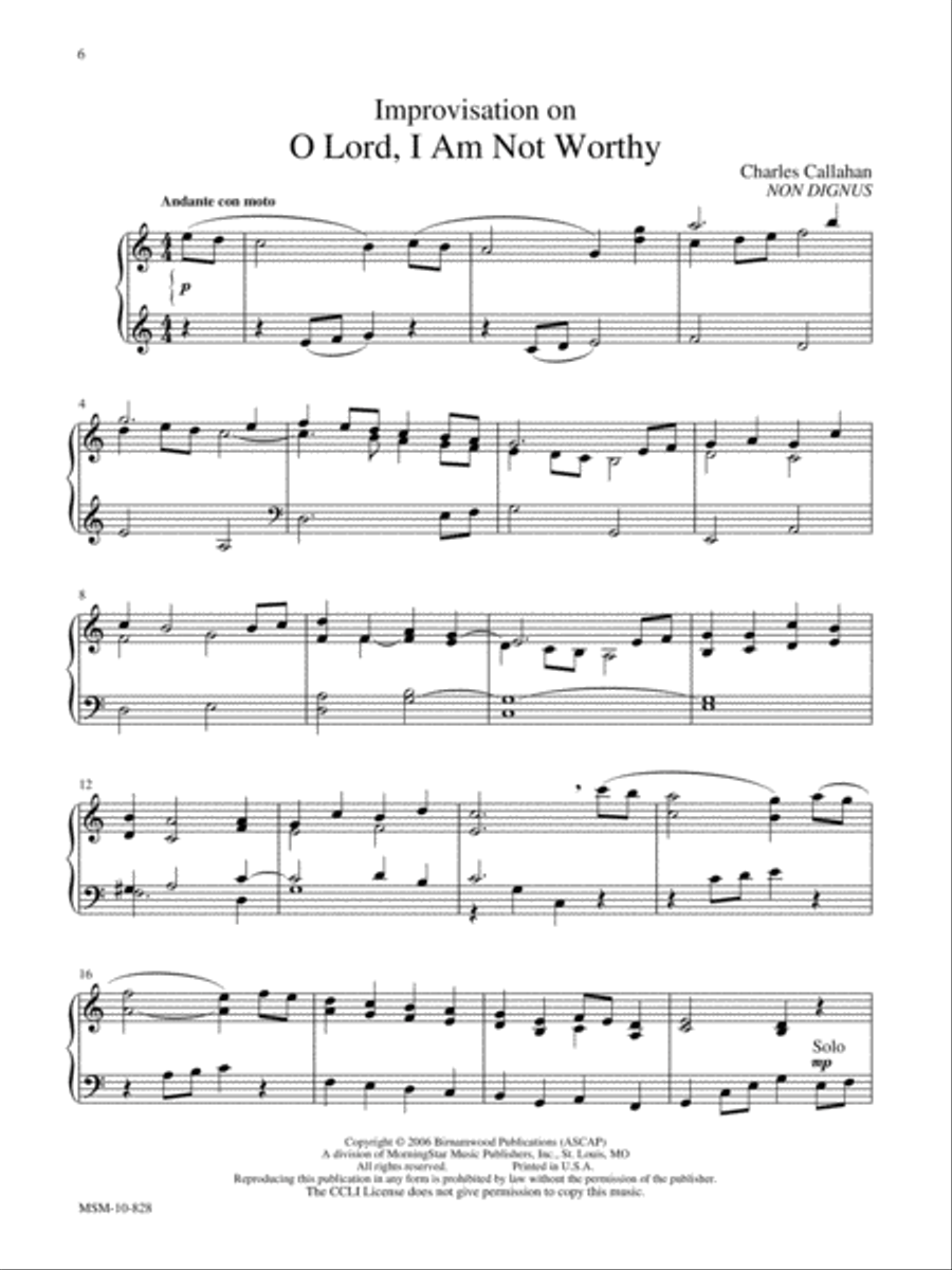 Communion Music for Manuals, Set 2 image number null