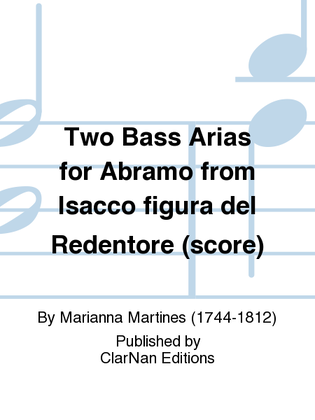 Two Bass Arias for Abramo from Isacco figura del Redentore (score)