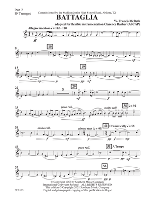 Battaglia - Trumpet 2 in Bb