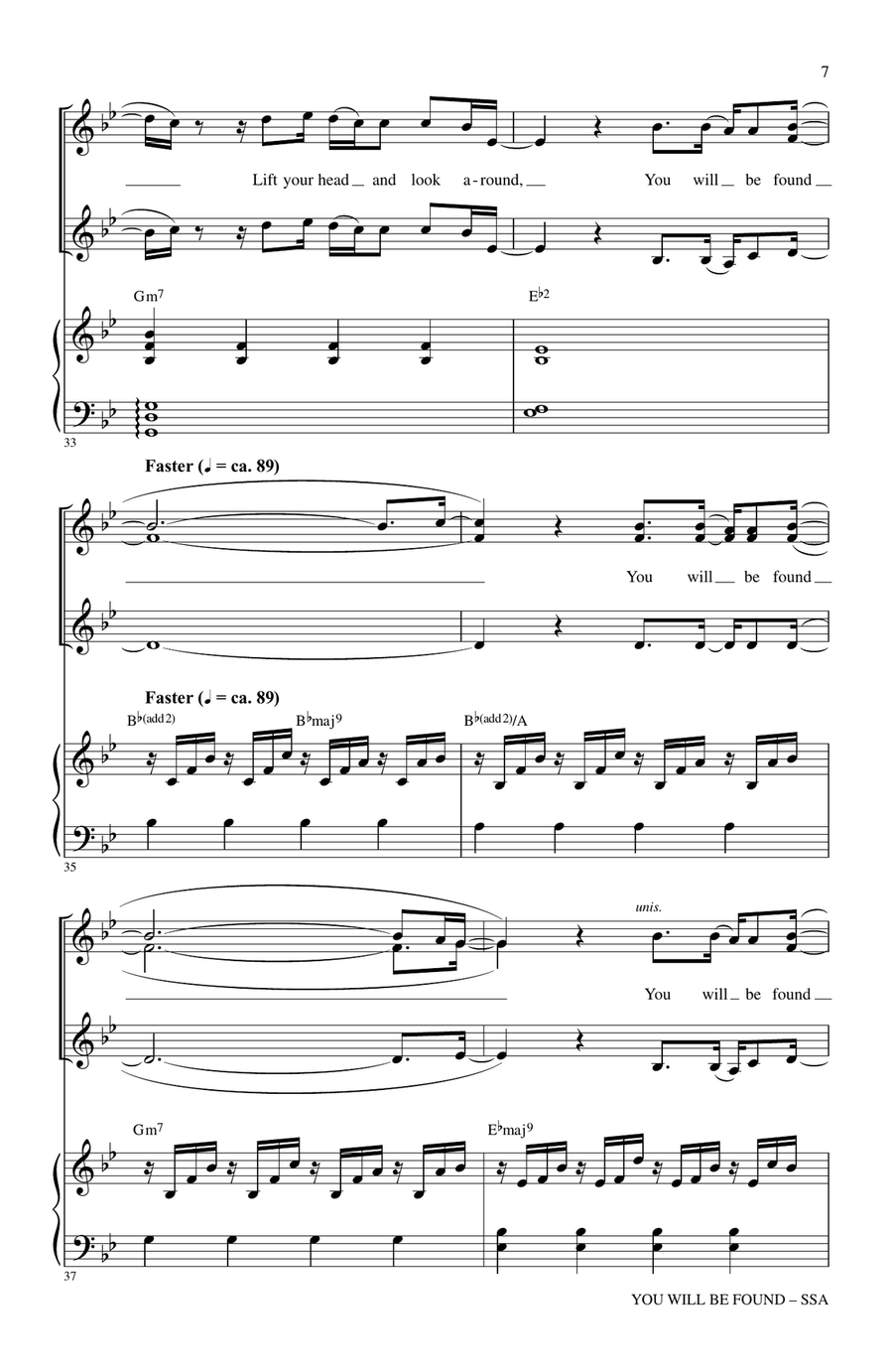 You Will Be Found (from Dear Evan Hansen) (arr. Mac Huff) SSA scores gallery preview page 6