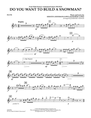 Book cover for Do You Want to Build a Snowman? (from Frozen) (arr. Johnnie Vinson) - Flute