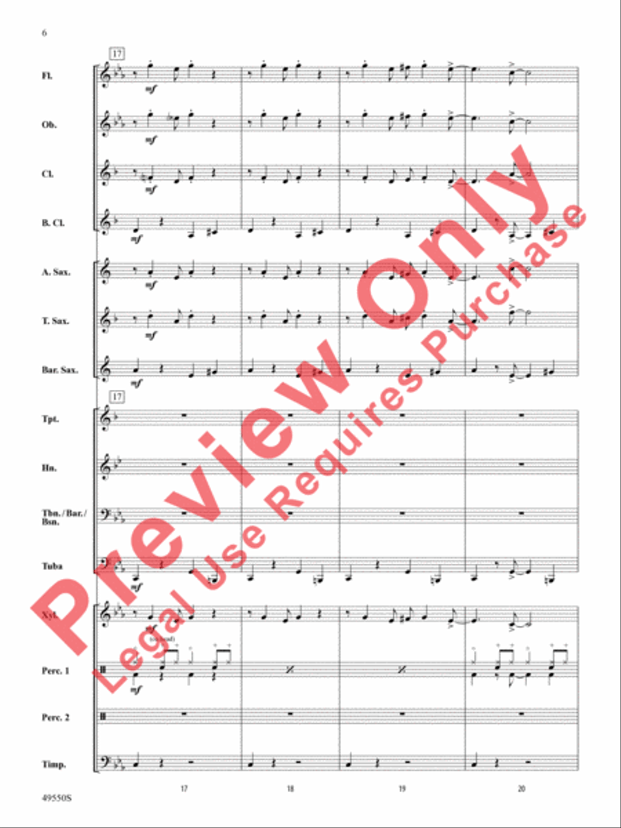 Cantina Band Concert Band scores gallery preview page 7