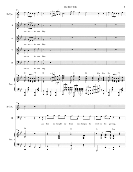The Holy City (SATB) by Stephen Adams 4-Part - Digital Sheet Music