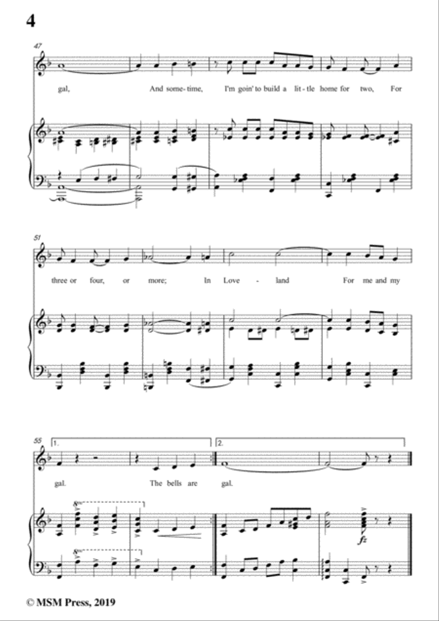 George Meyer-For Me and My Gal,in F Major,for Voice&Piano Voice scores gallery preview page 6