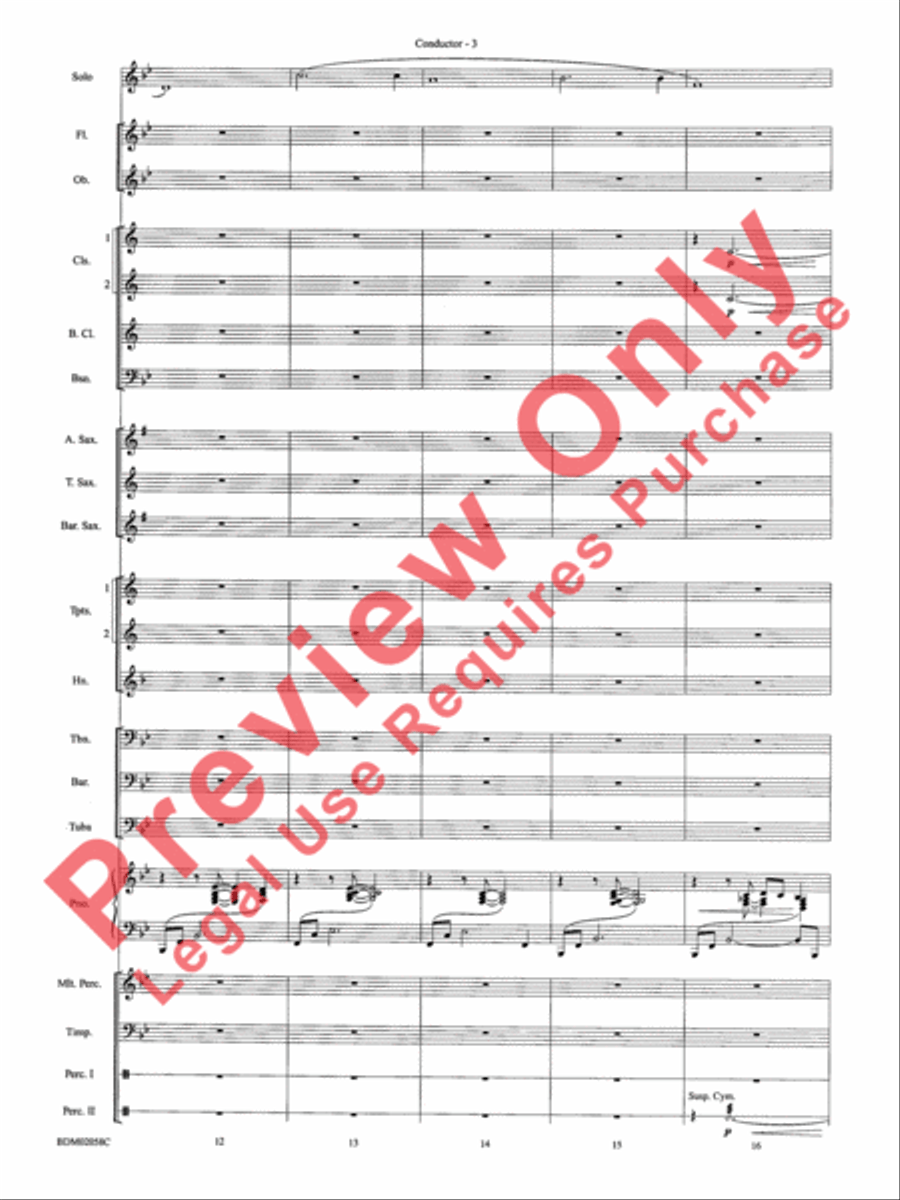 All Is Calm (Based on Silent Night) Concert Band scores gallery preview page 5