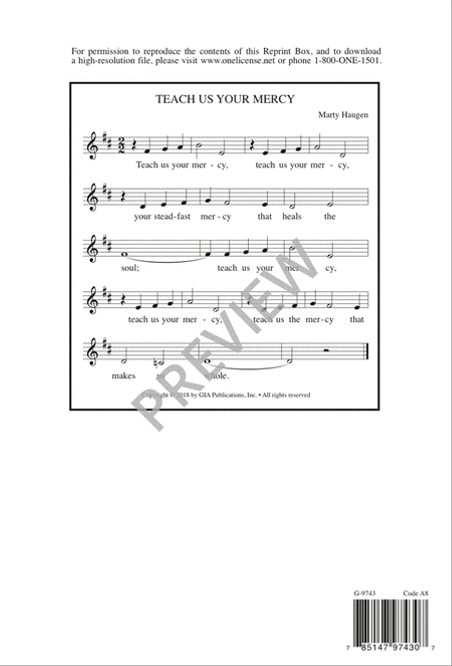 Teach Us Your Mercy 3-Part scores gallery preview page 9
