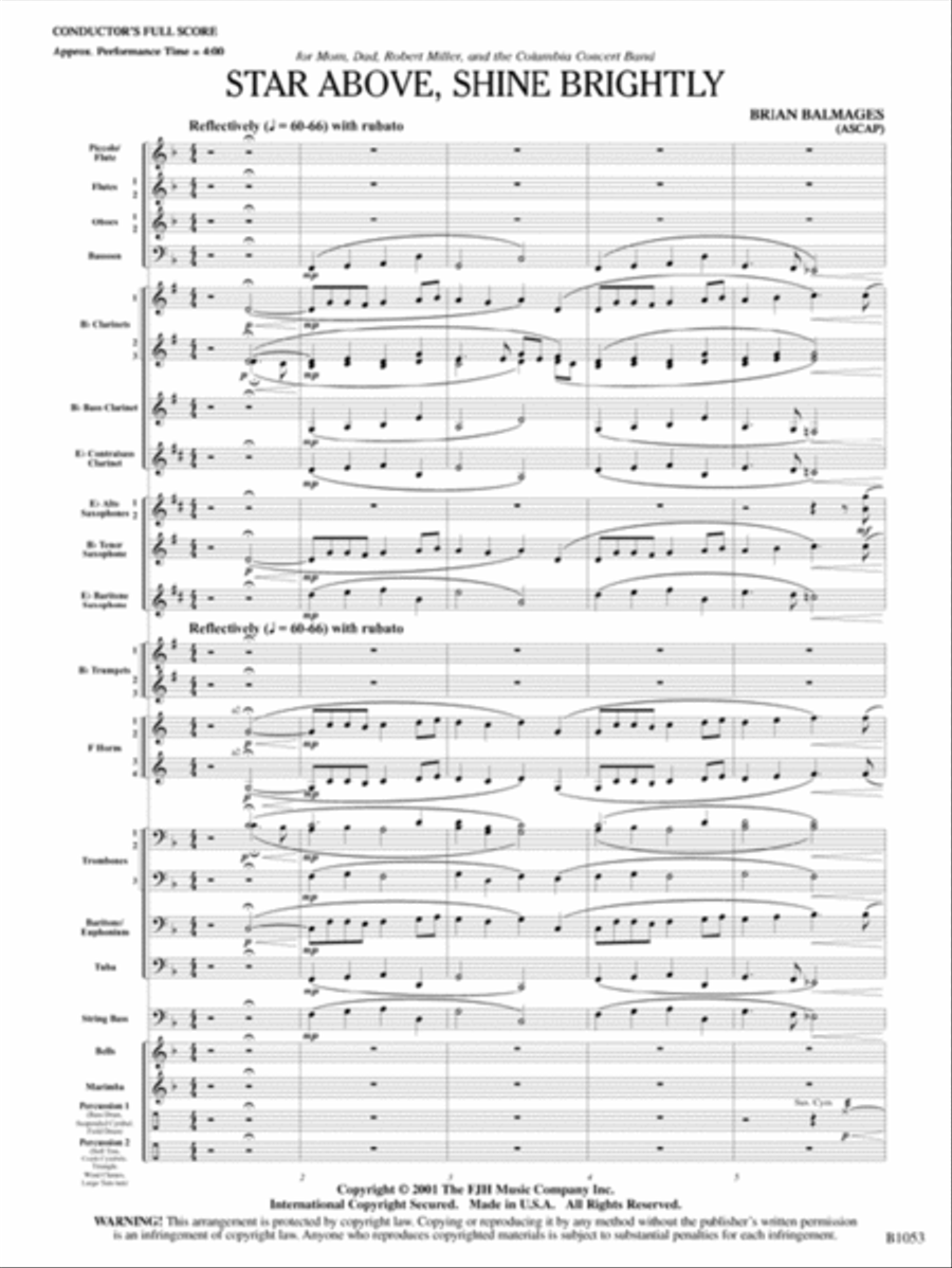 Star Above, Shine Brightly Concert Band scores gallery preview page 2
