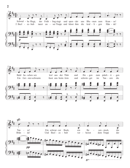 MENDELSSOHN: Hexenlied, Op. 8 no. 8 (transposed to B minor)