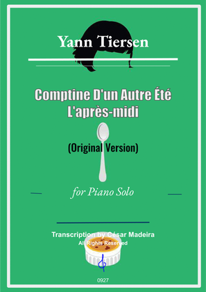 Book cover for Comptine D'un Autre Été: L'après-midi