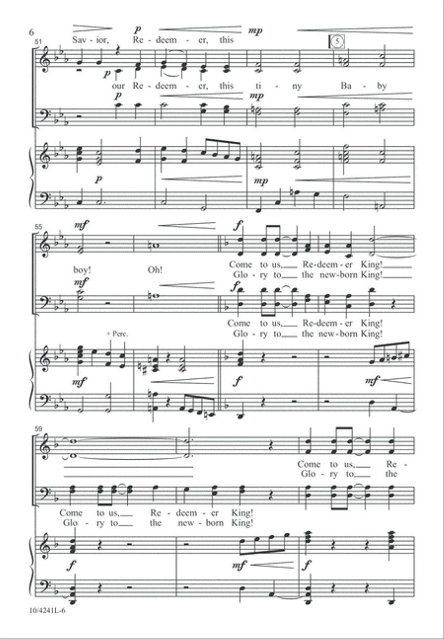 Come from Heaven Above 4-Part scores gallery preview page 6