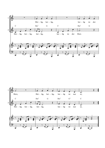 Sanctus Calypso for Kinderchor (Sanctus for children's choir) in German and English image number null