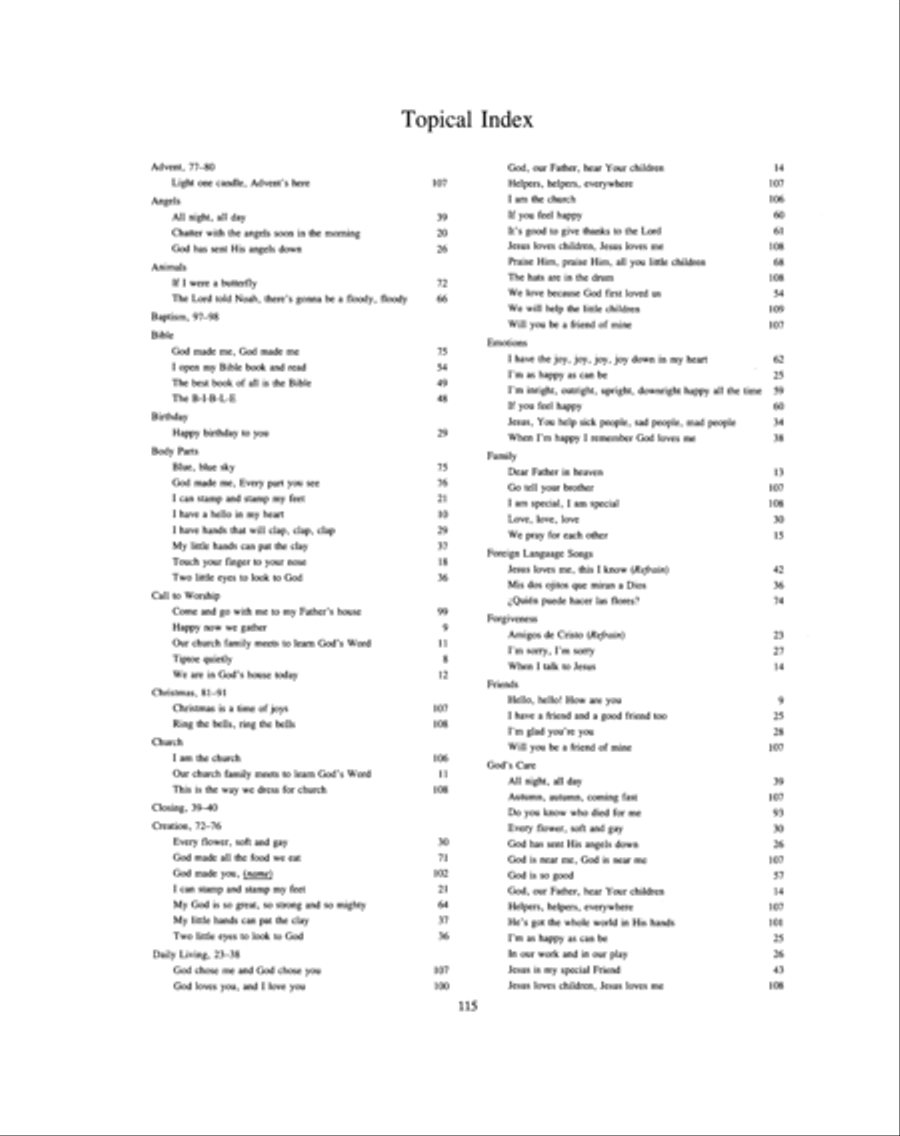Little Ones Sing Praise: Christian Songs for Young Children Unison Choir scores gallery preview page 11