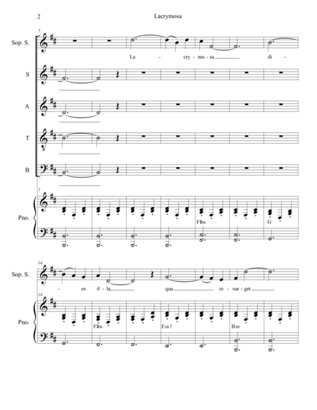 Missa De Profunctis (Piano/Vocal Score) - part 2 image number null