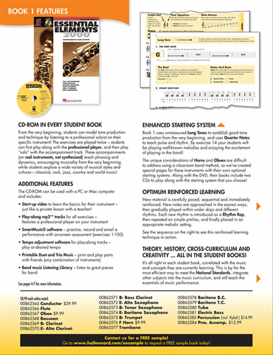 Essential Elements for Band – Bb Trumpet Book 1 with EEi