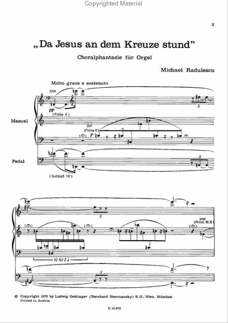 Da Jesus an dem Kreuze stund Organ scores gallery preview page 2