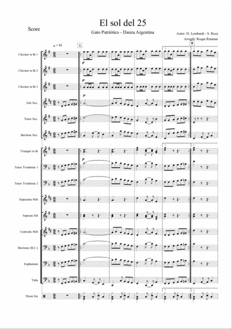 El sol del 25 El sol del 25 Marching Band scores gallery preview page 1