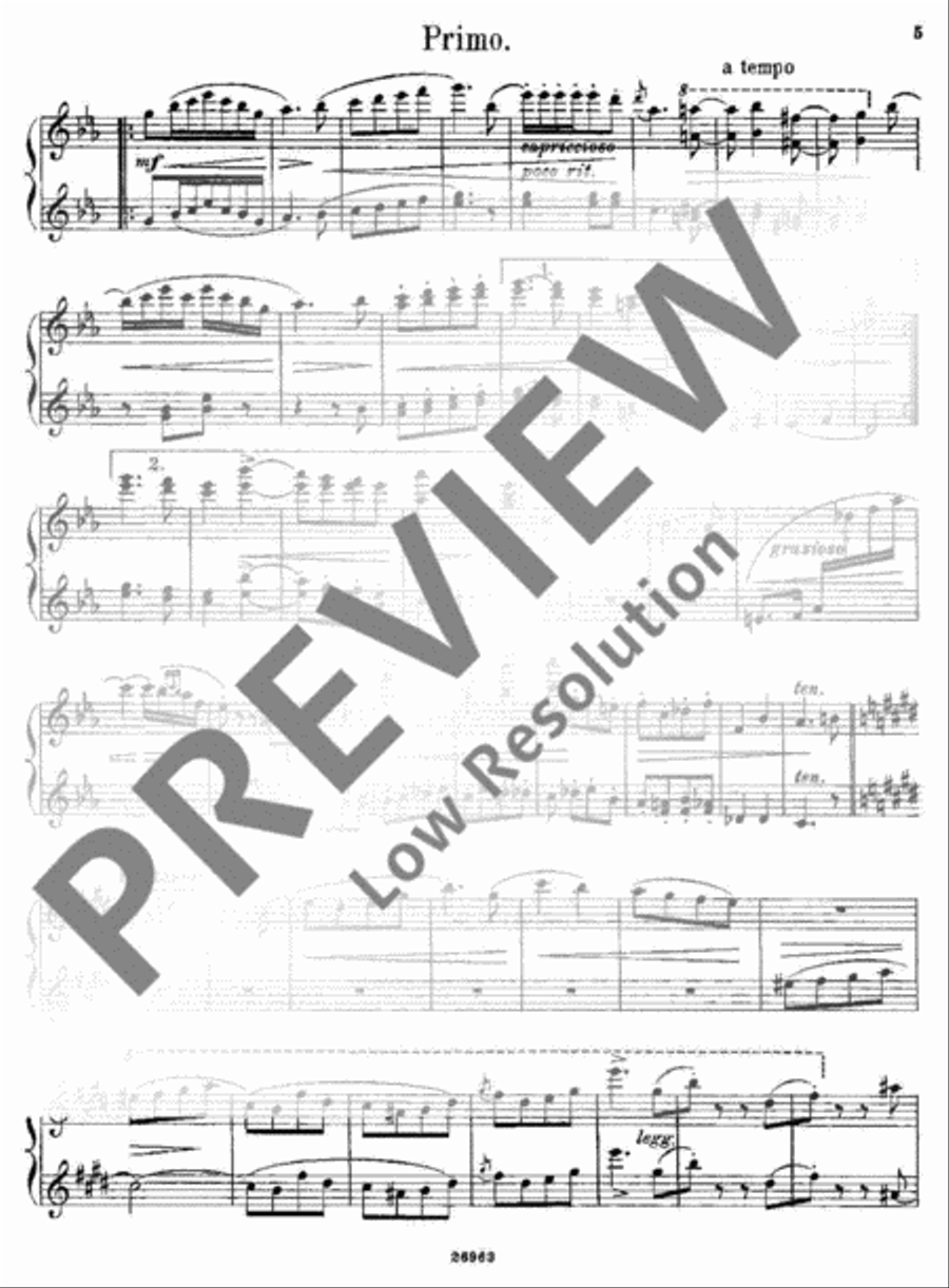 Couplet sans paroles Piano Duet scores gallery preview page 6