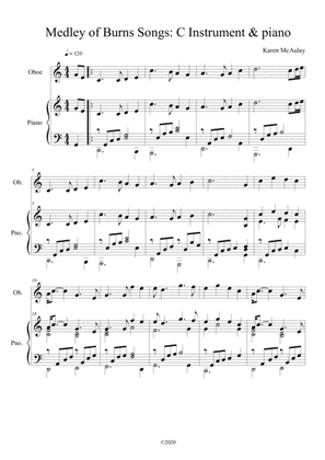 Medley of Burns Songs for C Instrument and Piano