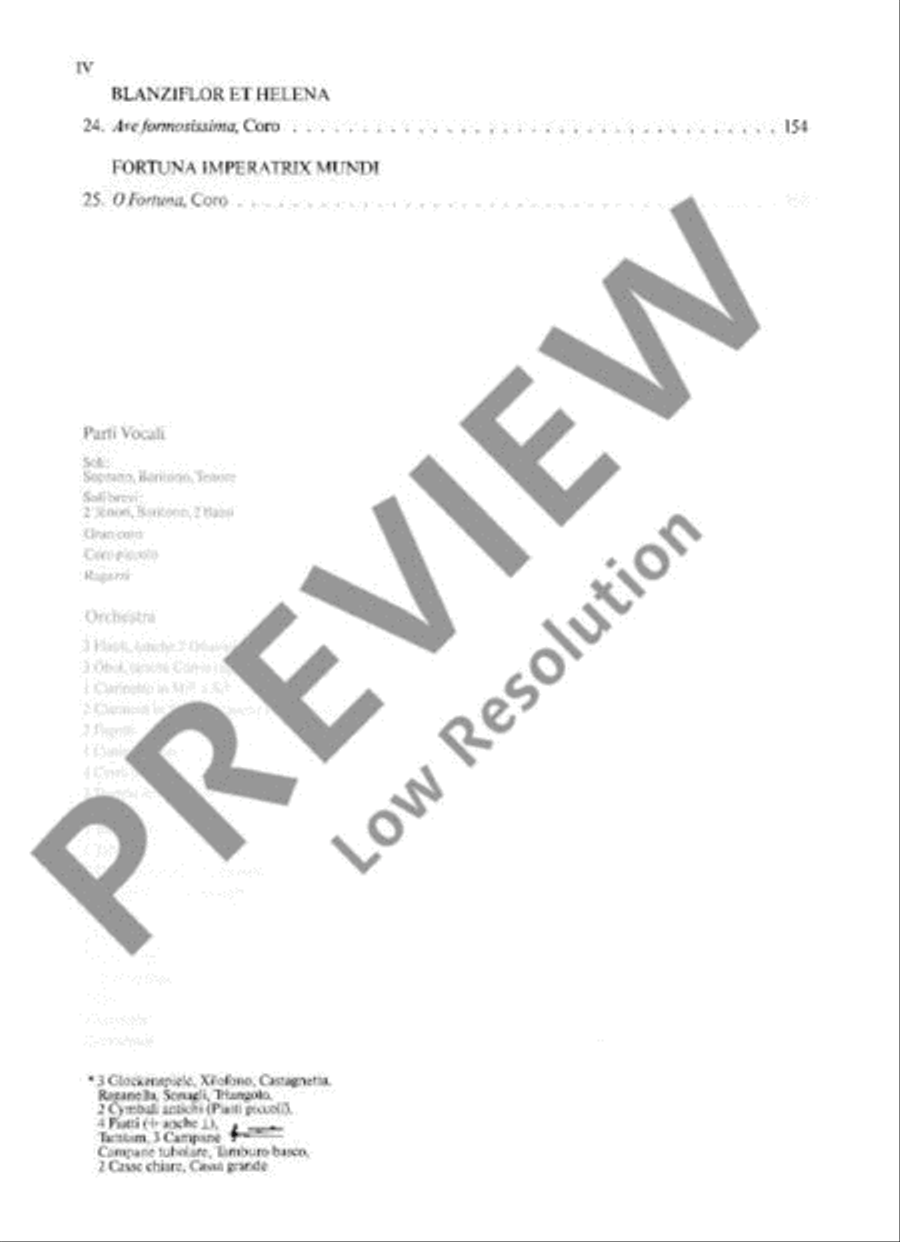 Carmina Burana Carmina Burana 4-Part scores gallery preview page 5