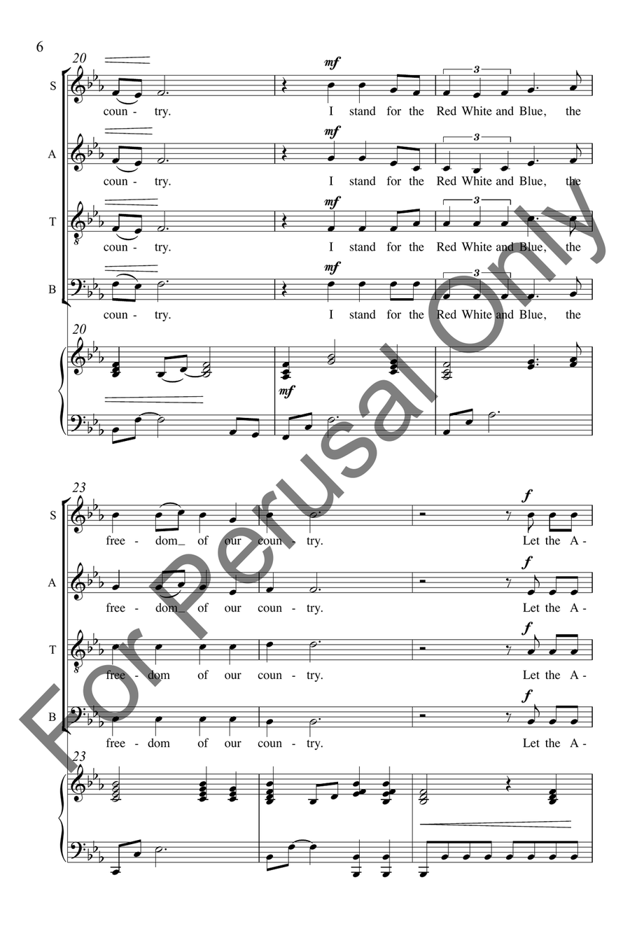 American Flag American Flag 4-Part scores gallery preview page 5