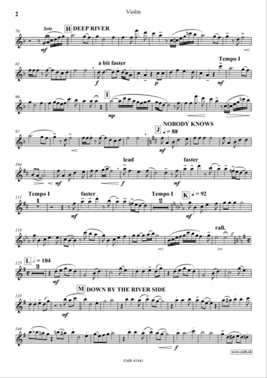 Fascinatin' Gospels Violin Solo scores gallery preview page 3