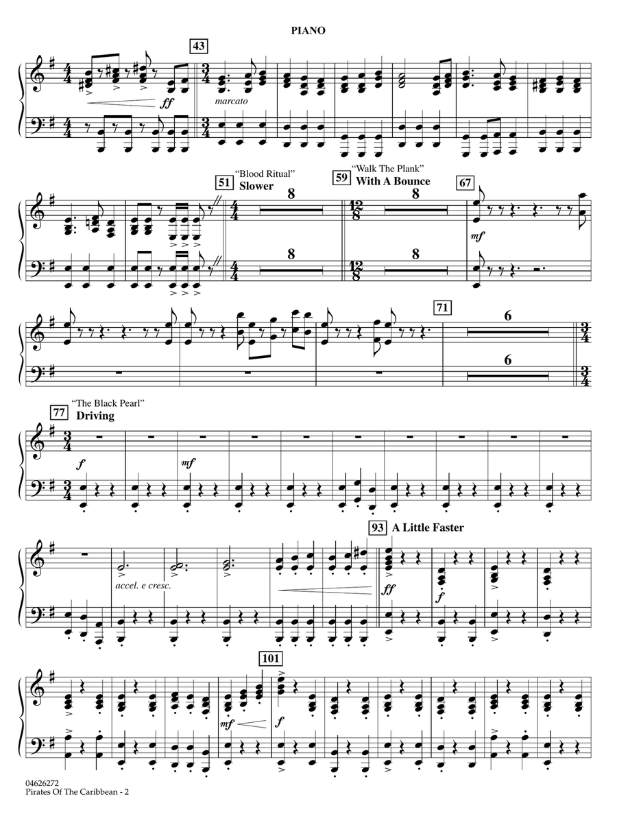 Pirates of the Caribbean (Medley) (arr. Ted Ricketts) - Piano String Orchestra scores gallery preview page 2