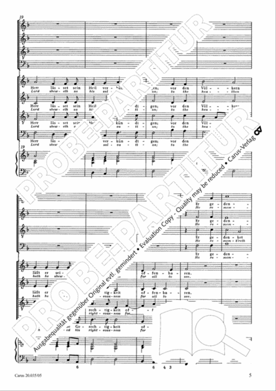 Sing to the Lord a new song (Singet dem Herrn ein neues Lied) 4-Part scores gallery preview page 6