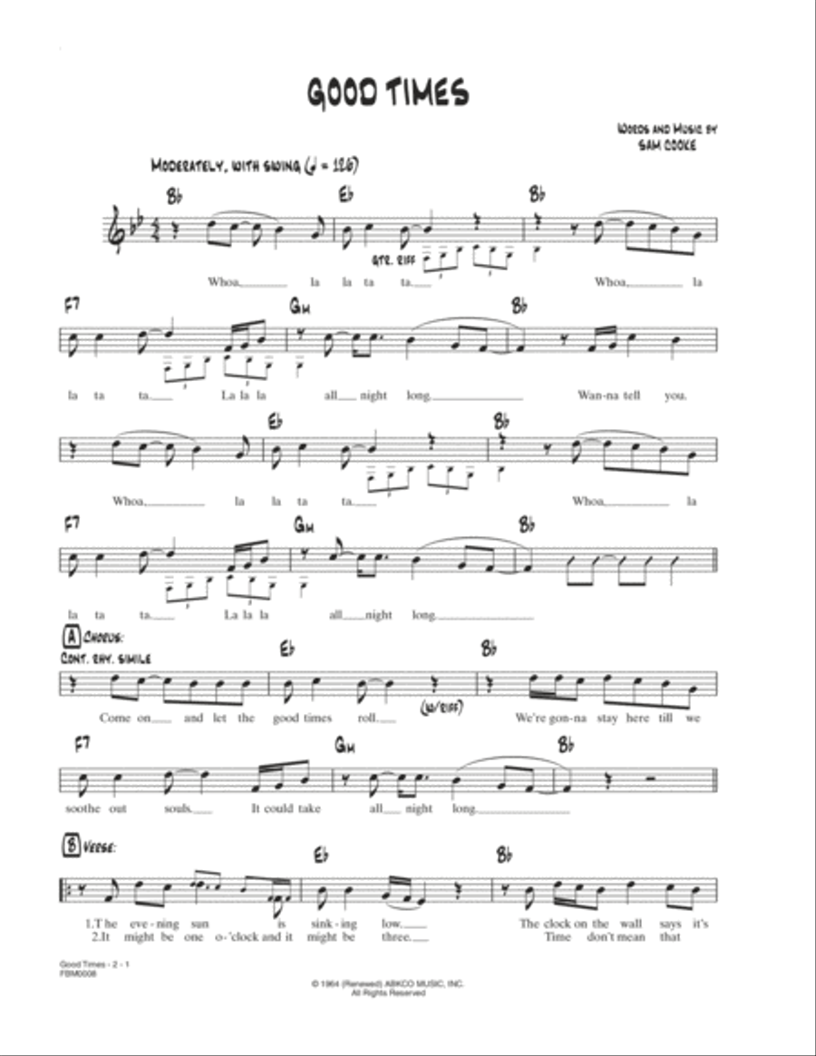 Good Times School and Community scores gallery preview page 1