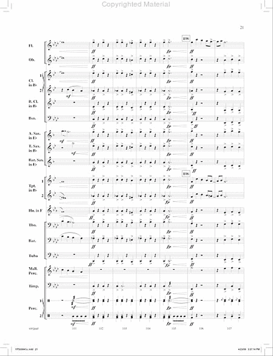 Zodiac Zodiac Concert Band scores gallery preview page 22