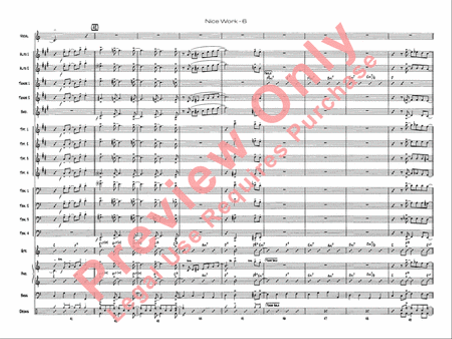 Nice Work If You Can Get It Jazz Ensemble scores gallery preview page 17