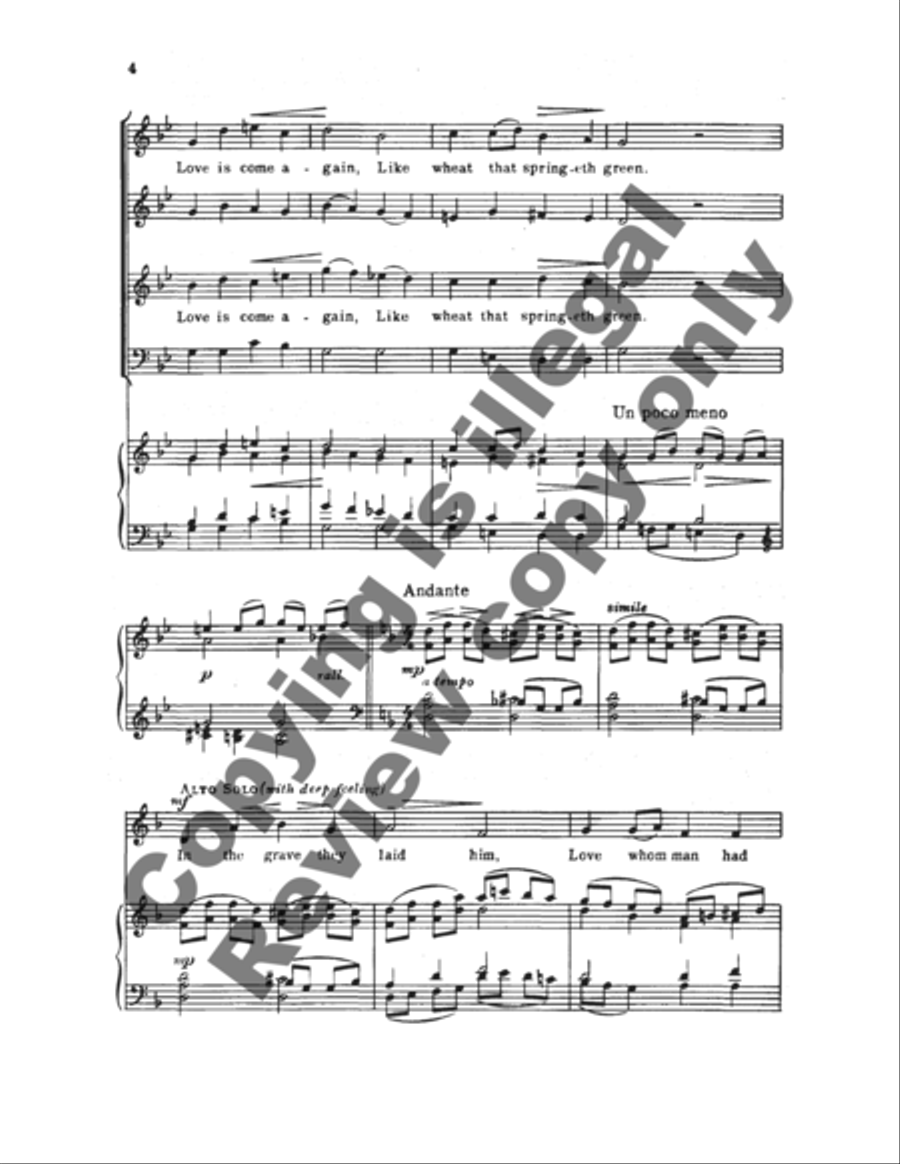 Now The Green Blade Riseth 4-Part scores gallery preview page 8