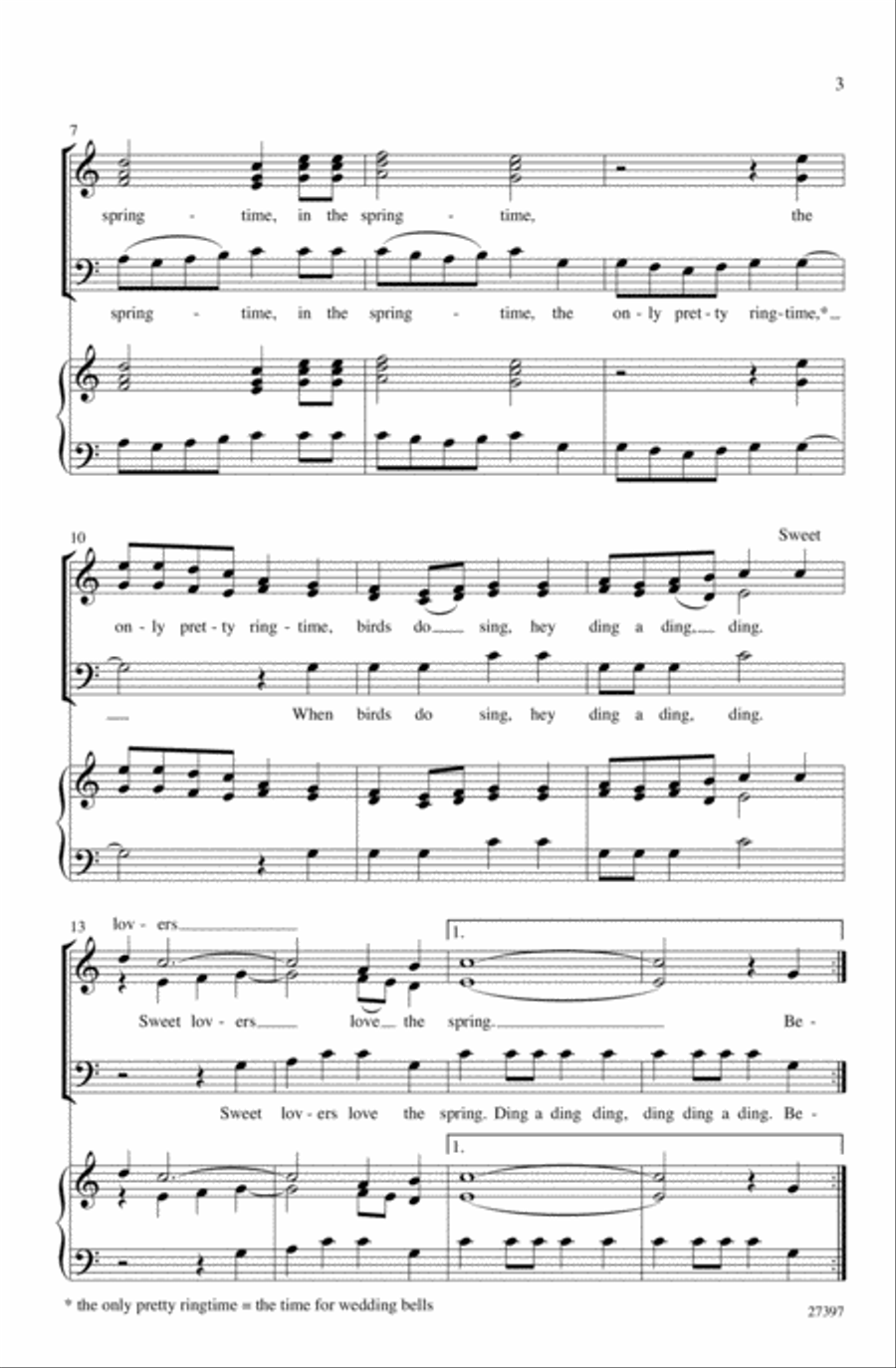 Three Shakespeare Settings 3-Part scores gallery preview page 2