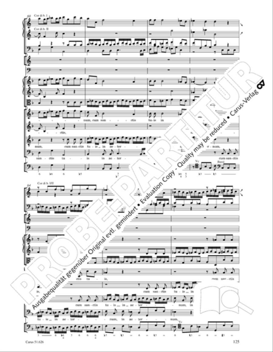 Missa longa in C major (Missa longa in C) 4-Part scores gallery preview page 137