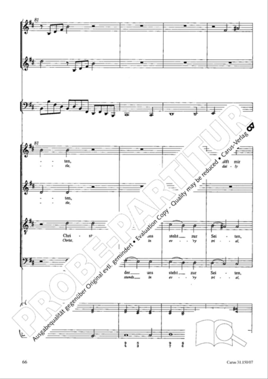 O my Lord, I long for thee (Nach dir, Herr, verlanget mich) 4-Part scores gallery preview page 67