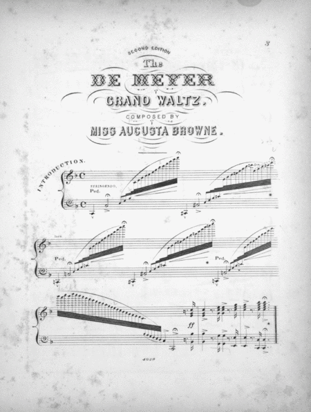 The De Meyer Grand Waltz. A Musical Jeu D'Esprit