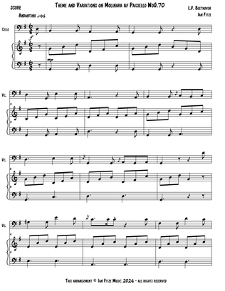 Theme and Variations on Molinara by Paisiello WoO.70