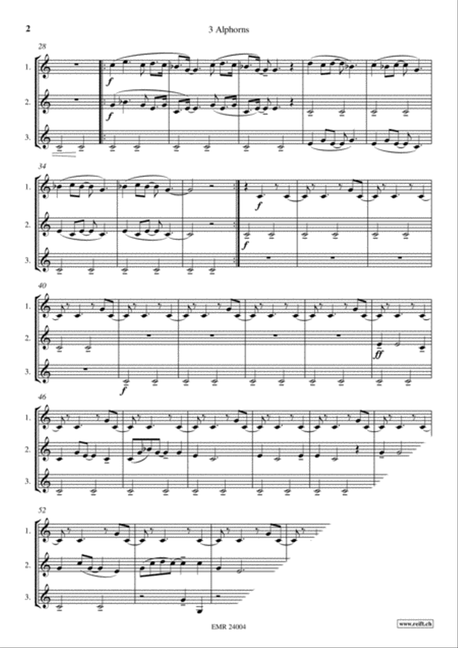 La Traversee de Caluire Alphorn scores gallery preview page 4