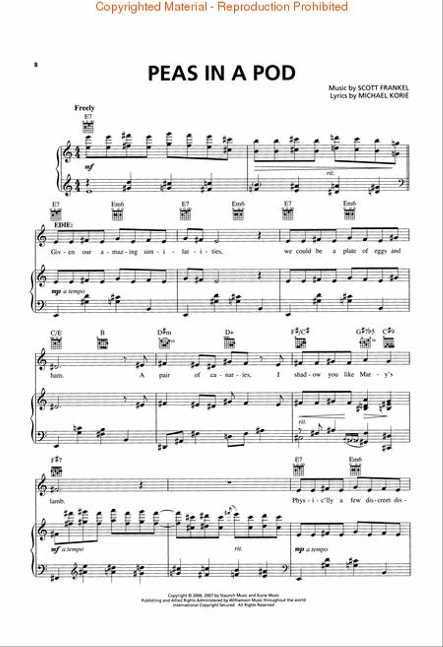 Grey Gardens Piano, Vocal scores gallery preview page 3