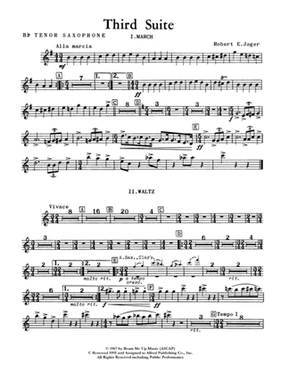 Third Suite (I. March, II. Waltz, III. Rondo): B-flat Tenor Saxophone
