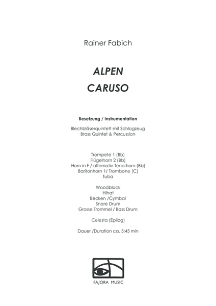 ALPEN CARUSO for Brass Quintet image number null