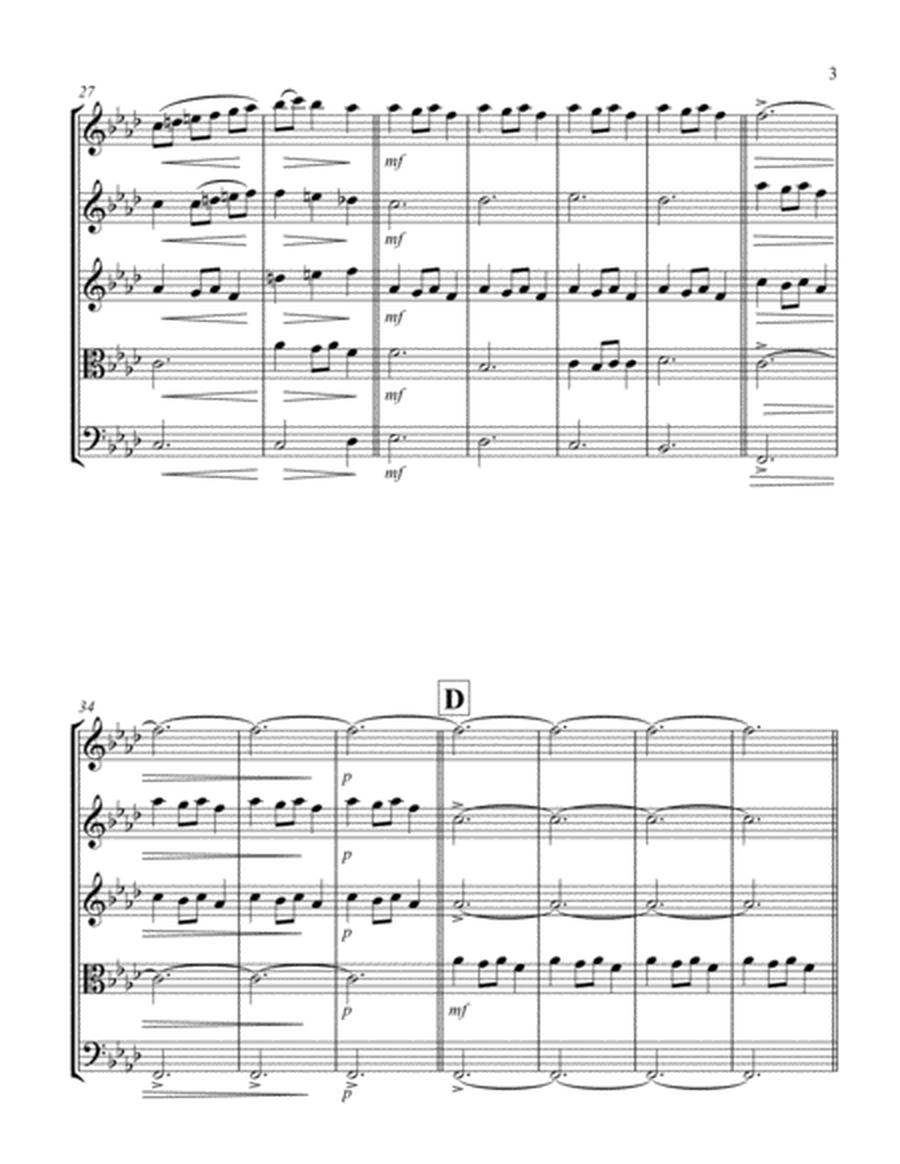 Carol of the Bells (F min) (String Quintet - 3 Violin, 1 Viola, 1 Cello) image number null