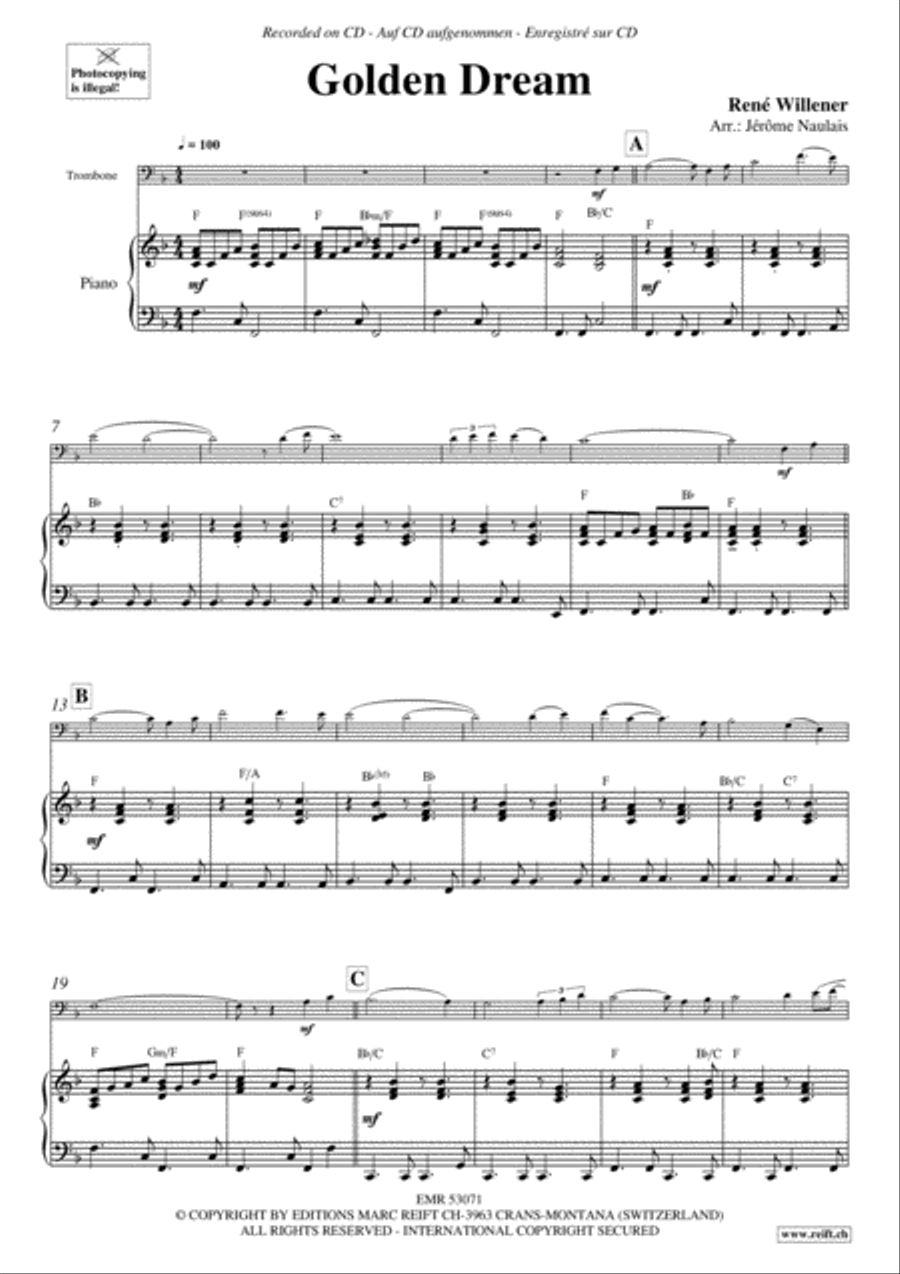 Golden Dream Piano Accompaniment scores gallery preview page 4