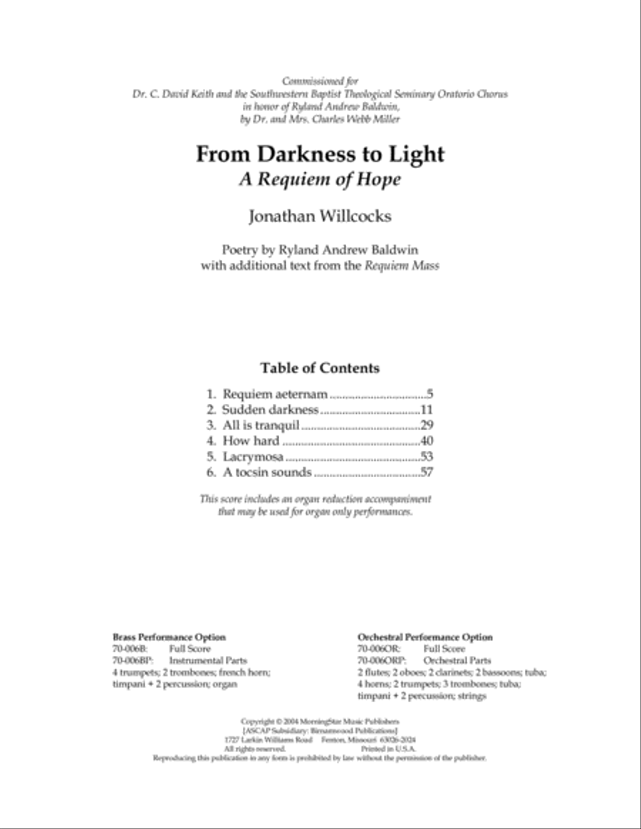 From Darkness to Light 4-Part scores gallery preview page 2