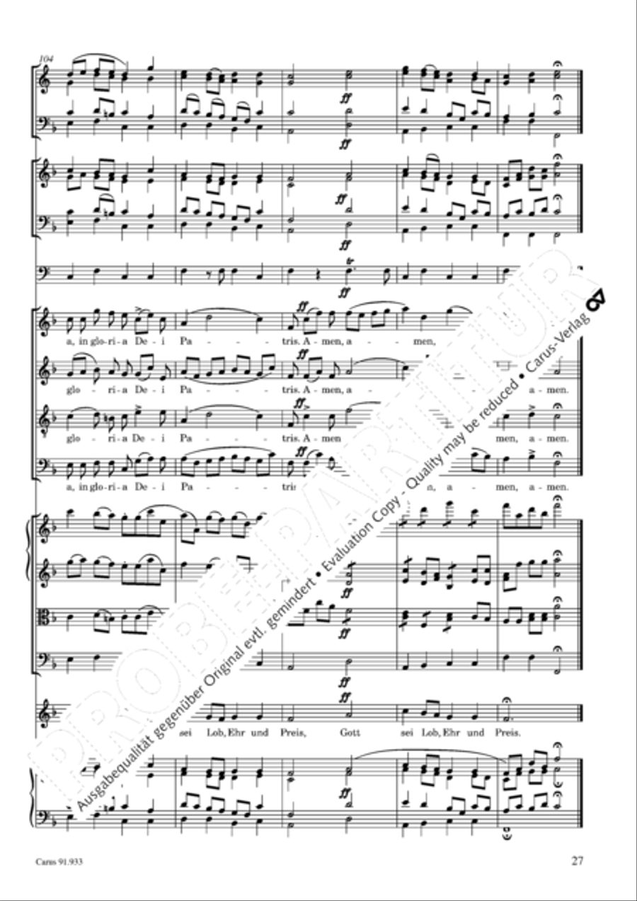 Missa carminum 4-Part scores gallery preview page 30