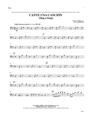 Cante una Cancion (Sing a Song): String Bass